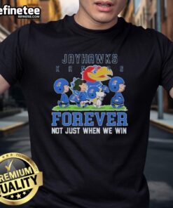 Good Peanuts Kansas Jayhawks Forever T-Shirt design featuring bold text, perfect for fans celebrating team spirit.