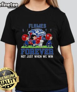 Good Peanuts Liberty Flames Forever tee for ladies, celebrating team spirit and unity, perfect for game day or casual wear.