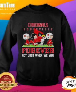 Good Peanuts Louisville Cardinals Forever sweatshirt showcasing team spirit, perfect for fans beyond game day.