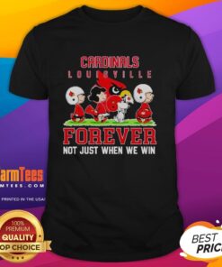 Good Peanuts Louisville Cardinals Forever T-Shirt showcasing team spirit, perfect for fans celebrating all seasons.