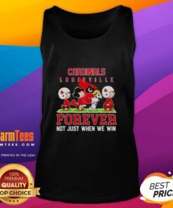 Good Peanuts Louisville Cardinals Forever tank top design showcasing team spirit and pride, perfect for fans.