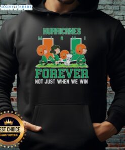 Good Peanuts Miami Hurricanes Forever hoodie featuring bold graphics and vibrant colors, perfect for fans year-round.