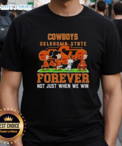 Good Peanuts Oklahoma State Cowboys Forever T-Shirt in black, perfect for fans celebrating team spirit beyond just wins.