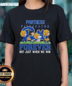 Good Peanuts Pitt Panthers Forever tee for ladies, showcasing team spirit with a fun design perfect for fans.