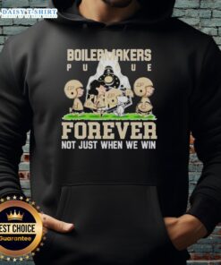 Good Peanuts Purdue Boilermakers Forever hoodie in black, celebrating team spirit and loyalty beyond just victories.