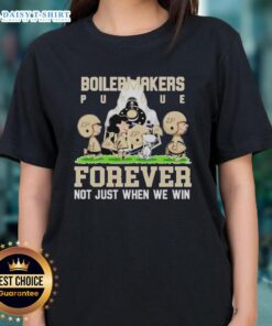Good Peanuts Purdue Boilermakers Forever tee for ladies, showcasing team spirit and pride beyond just winning.