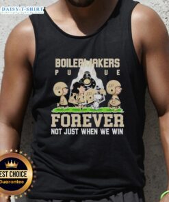 Good Peanuts Purdue Boilermakers Forever tank top featuring bold graphics, perfect for fans celebrating team spirit.