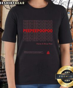 Good Peepeepoopoo Ladies Tee: Reminder to consume 25-31 grams of fiber daily to prevent constipation.