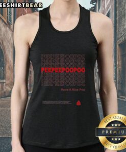 Good Peepee Poopoo tank top design urging to avoid going under 25 to 31 grams of fiber daily to prevent constipation.