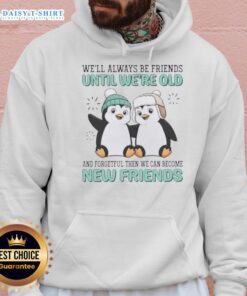 Cozy hoodie featuring cute penguins with the phrase about friendship, perfect for penguin lovers and gift ideas.