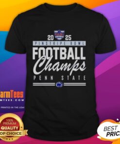 Good Penn State Nittany Lions Pinstripe Bowl Champions 2025 T-Shirt featuring team colors and logo design, perfect for fans.
