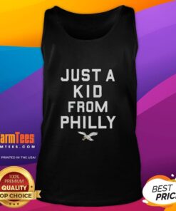 Good Philadelphia Eagles Just A Kid From Philly tank top featuring a vibrant design celebrating Eagles fandom.