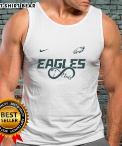 Fan wearing a Good Philadelphia Eagles NFL Elvis Presley Loves You tank top, showcasing team spirit and music passion.