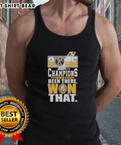 Pittsburgh Steelers 2025 AFC North Champions tank top featuring 'Been There Won That' design, perfect for fans.