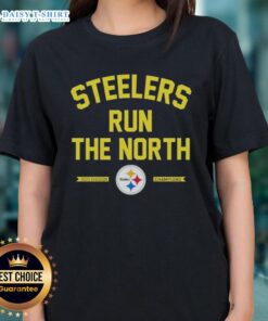Good Pittsburgh Steelers Run the North 2025 Division Champions Ladies Tee showcasing team pride and style.