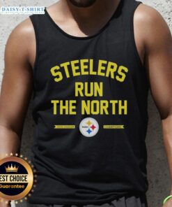 Good Pittsburgh Steelers Run the North 2025 Division Champions tank top showcasing team pride and stylish design.