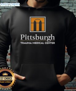 Good Pittsburgh Trauma Medical Center PTMC hoodie in navy blue, showcasing the logo and stylish design for fans.