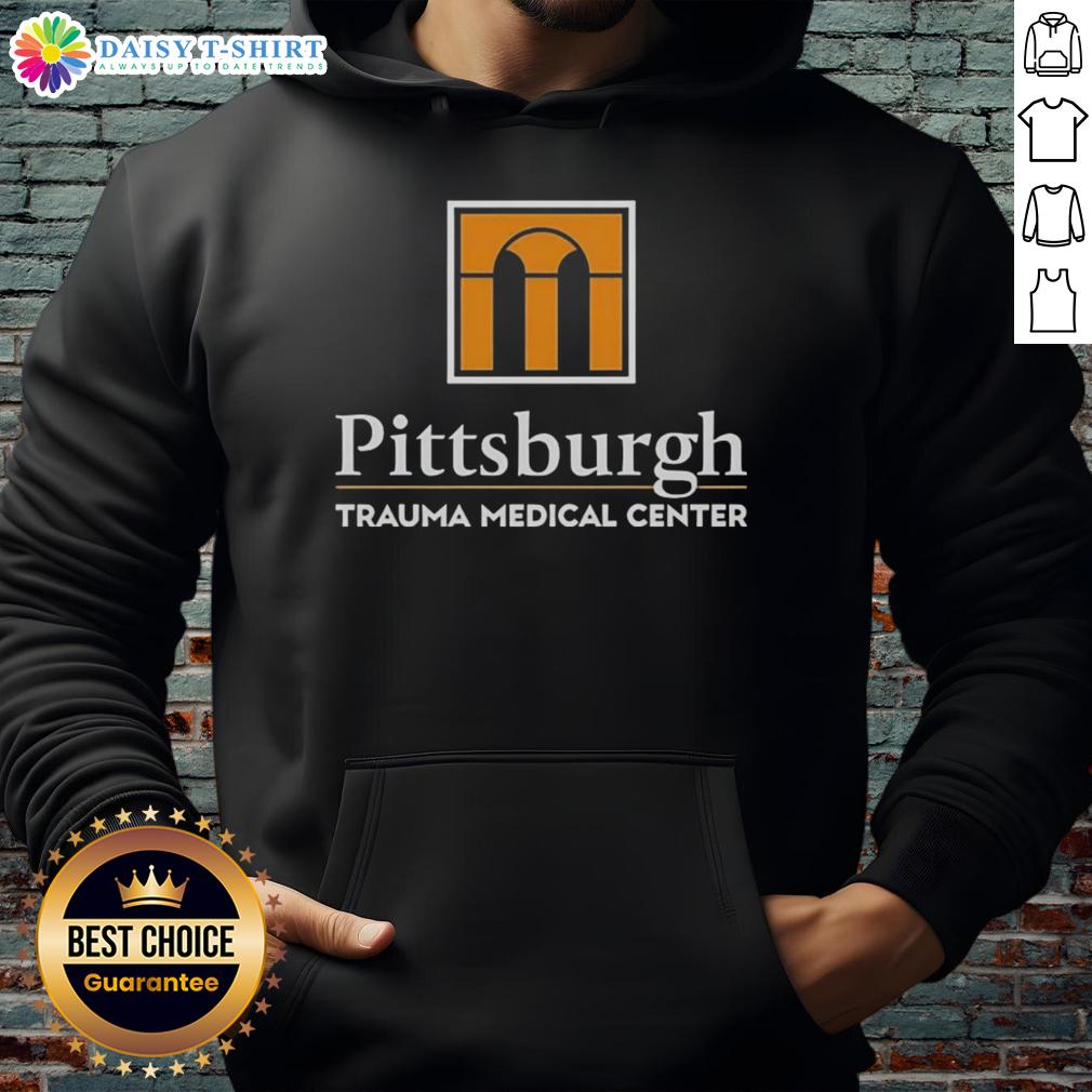 Good Pittsburgh Trauma Medical Center Ptmc Hoodie Good Pittsburgh Trauma Medical Center PTMC hoodie in navy blue, showcasing the logo and stylish design for fans.