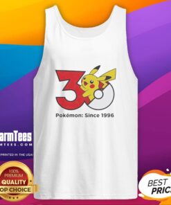 Good Pokemon 30th Anniversary 1996 tank top featuring iconic characters and vibrant colors, perfect for fans and collectors.