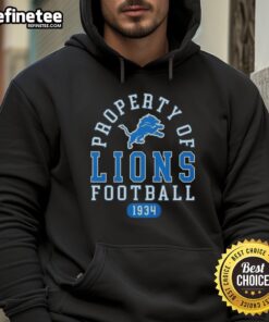 Detroit Lions football hoodie showcasing team pride since 1934, perfect for fans and stylish comfort.