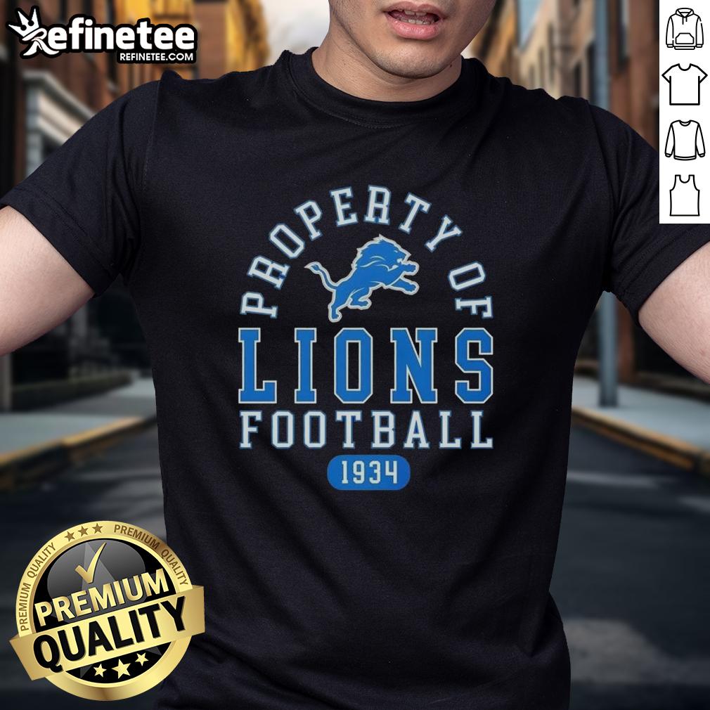 good-property-of-detroit-lions-football-since-1934-t-shirt Good Property Of Detroit Lions Football Since 1934 T-Shirt featuring team logo and vintage design, perfect for fans.