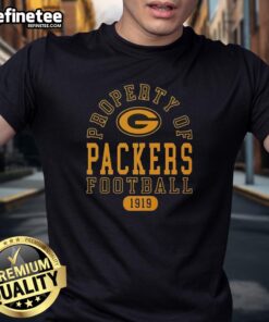 Good Property Of Green Bay Packers Football Since 1919 T-Shirt featuring team colors and logo, perfect for fans.