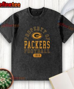 Green Bay Packers football washed t-shirt since 1919, showcasing team pride and vintage style for fans.