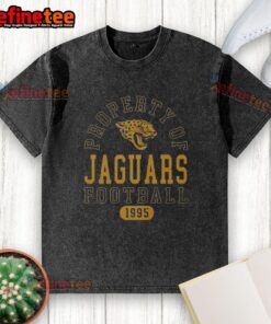 Alt Text: Jacksonville Jaguars football washed t-shirt, showcasing team pride since 1995, perfect for fans and casual wear.