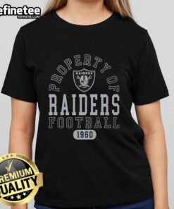Good Property of Las Vegas Raiders Football Since 1960 Ladies Tee featuring team logo and stylish design.