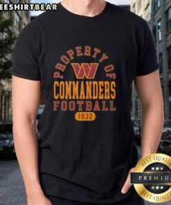 Good Property of Washington Commanders Football since 1932 T-Shirt featuring team logo and vintage design.