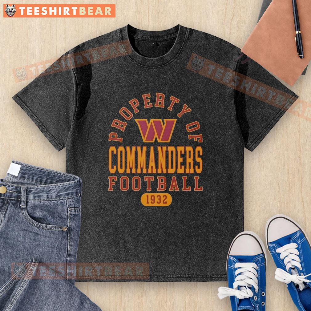 good-property-of-washington-commanders-football-since-1932-washed-t-shirt Good Property of Washington Commanders Football since 1932 washed t-shirt featuring vintage team logo and design.