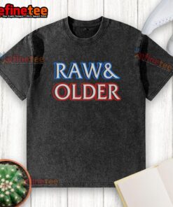 Good Raw and Older Parody washed t-shirt featuring a vintage design, perfect for casual outfits and fashion enthusiasts.