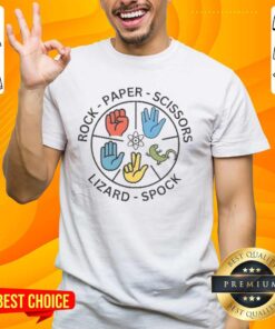 Good Rock Paper Scissors T-Shirt featuring a fun graphic design and vibrant colors, perfect for game lovers.