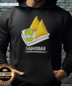 Good Samosa Lover hoodie featuring samosas, perfect for Indian snack enthusiasts and foodies who love spicy treats.