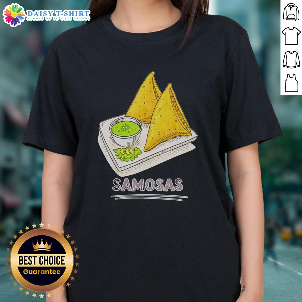 Good Samosa Lover Indian Snack Foodie Samosas Ladies Tee Good Samosa Lover Indian Snack Tee featuring vibrant samosas, perfect for foodies who adore Indian cuisine.