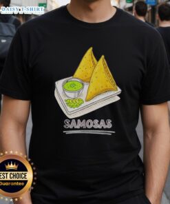 Good Samosa Lover T-Shirt featuring delicious Indian snack samosas, perfect for foodies and snack enthusiasts.