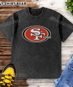 Good San Francisco 49ers So Fucked logo on a 2026 washed t-shirt, showcasing a vintage sports style for fans.