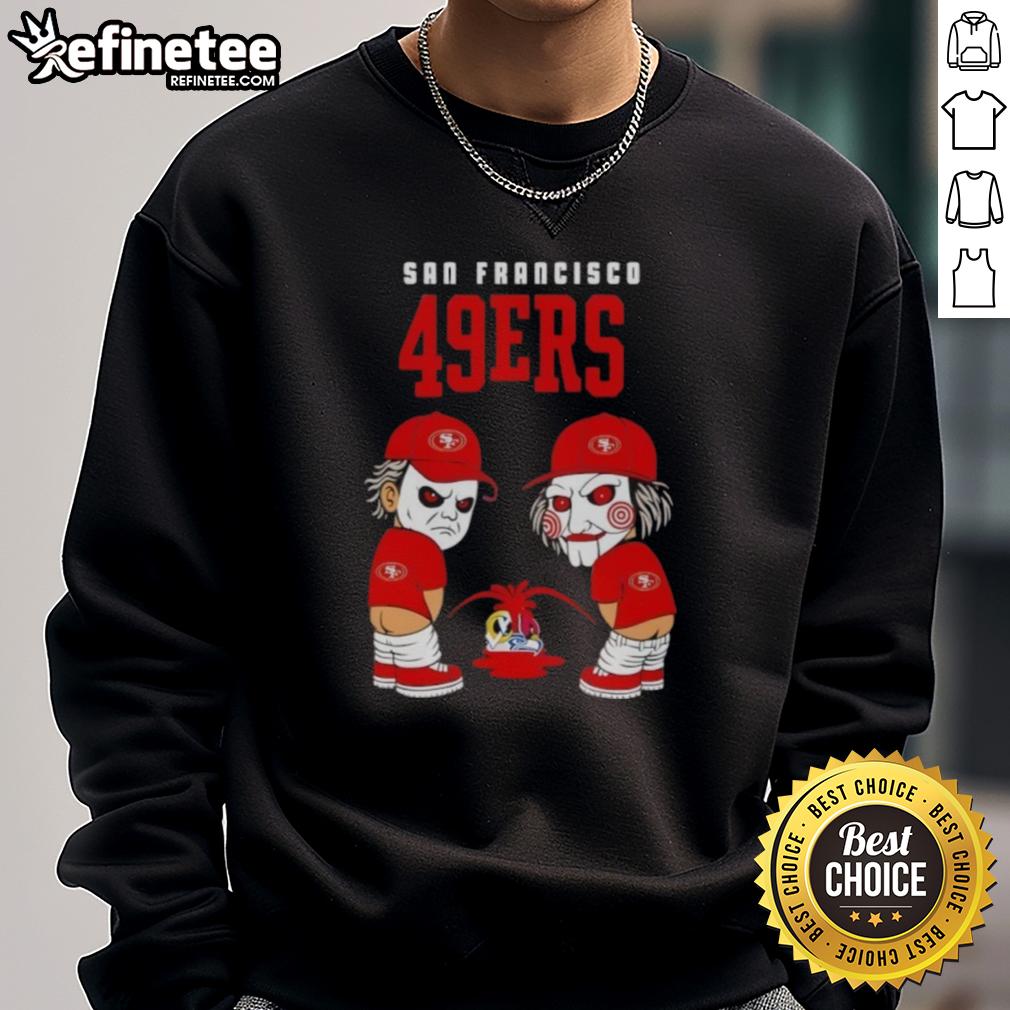 good-san-francisco-49ers-x-michael-myers-and-billy-the-puppet-piss-on-sweatshirt Good San Francisco 49ers X Michael Myers and Billy the Puppet sweatshirt featuring a unique graphic design for fans.