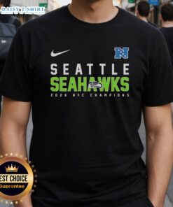Good Seattle Seahawks NFL AFC Championship 2026 T-Shirt featuring team colors and logo, perfect for fans and game day.