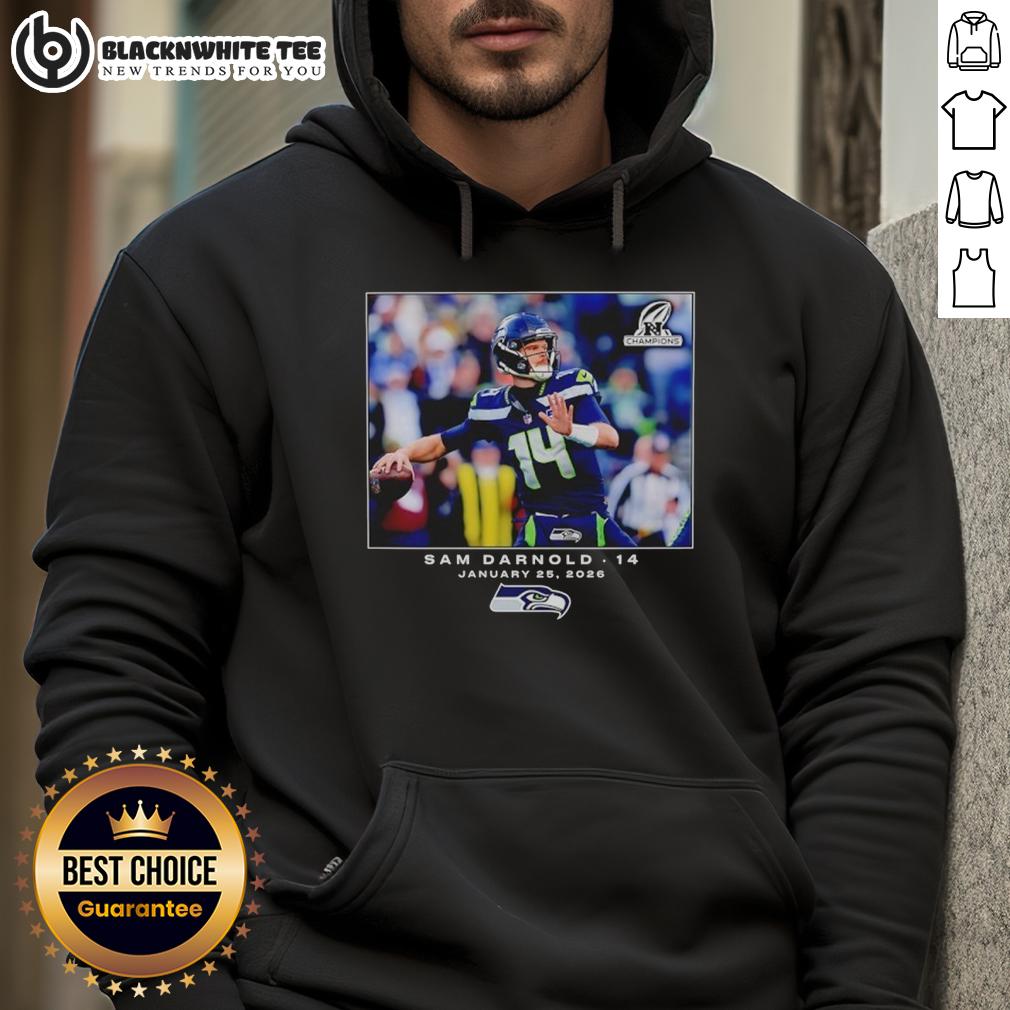 Good Seattle Seahawks Sam Darnold Nfl Flash Features Week 21 Hoodie Good Seattle Seahawks Sam Darnold NFL Flash Features Week 21 Hoodie in vibrant blue, showcasing team spirit and style.