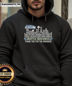 Good Seattle Seahawks Thank You For The Memories hoodie featuring a vibrant city skyline design.