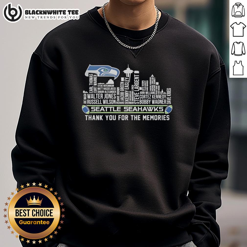 Good Seattle Seahawks Thank You For The Memories City Skyline Sweatshirt Good Seattle Seahawks Thank You For The Memories sweatshirt featuring city skyline design, perfect for fans.