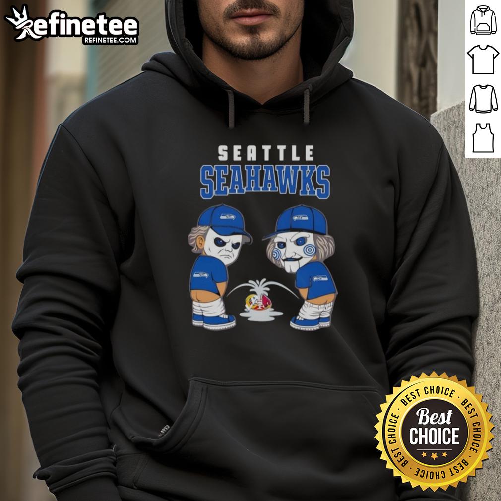 good-seattle-seahawks-x-michael-myers-and-billy-the-puppet-piss-on-hoodie Alt Text: Seattle Seahawks hoodie featuring Michael Myers and Billy the Puppet graphic, perfect for fans of horror and football.