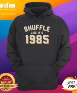 Good Shuffle Like It's 1985 Hoodie in vibrant colors, showcasing retro style and vintage fashion trends for casual wear.