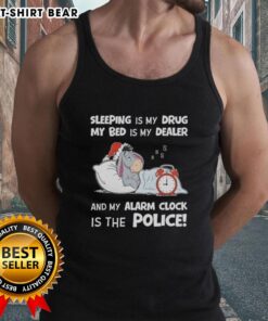 Good Sleeping Is My Drug tank top design with playful text, perfect for sleep enthusiasts and comfort lovers.