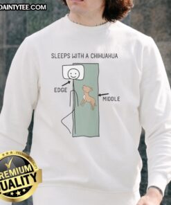 Cozy sweatshirt featuring a cute Chihuahua design, perfect for dog lovers who enjoy good sleeps and comfort.