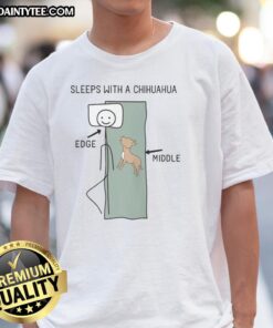 Good Sleeps With A Chihuahua T-Shirt featuring a cute Chihuahua graphic, perfect for dog lovers and comfy casual wear.