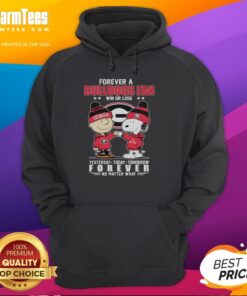 Good Snoopy and Charlie Brown Forever Georgia Bulldogs fan hoodie, celebrating loyalty win or lose, perfect for any fan.