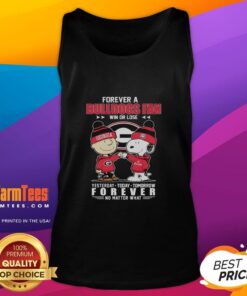 Good Snoopy and Charlie Brown Forever Georgia Bulldogs fan tank top for win or lose, perfect for sports enthusiasts.
