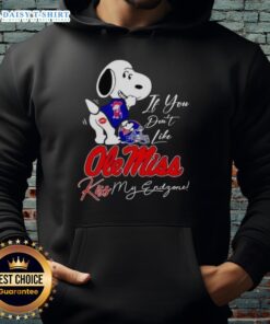 Good Snoopy hoodie featuring 'If You Dont Like Ole Miss Rebels, Kiss My Endzone' design for fans and sports enthusiasts.